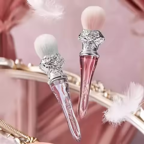 Flower Knows Swan Ballet Blush Wool Brush Mineral Powder Bronzer Contour Makeup Brushes By Flower Kn