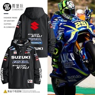 🏎️ เสื้อแข่งรถ F1 Suzuki Suzuki R Motogp ทีมโรงงานรถจักรยานยนต์เสื้อเจอร์ซีย์นักปั่นเสื้อแข่งมอเตอร์ไซค์กันลมเสื้อแจ็คเก็ตแบบหนีบสำหรับผู้ชาย ชุดลำลองกลางแจ้ง