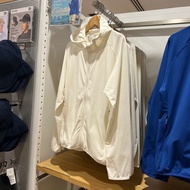 UNIQLO ของแท้เสื้อคาร์ดิแกนมีฮู้ดกันความชื้นของผู้ชายผ้ากันรังสีอัลตราไวโอเลตมีซิปแห้งเร็วสไตล์เกาหล