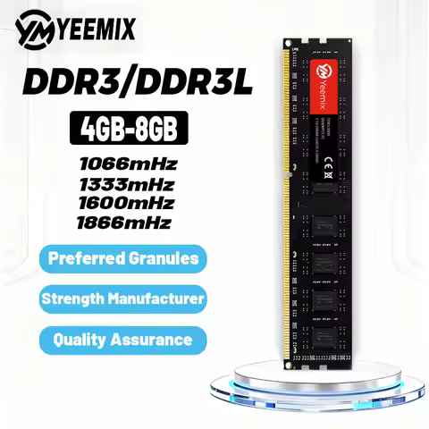 YEEMIX DDR3/DDR3L Desktop Memoria Ram para PC from Micron、SEC、SKhynix random dispatch Intel AMD 4GB 