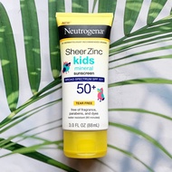 (Neutrogena®) Sheer Zinc Kids Mineral Sunscreen Broad Spectrum SPF 50+ 88 ml นูโทรจีนา ครีมกันแดดสำห