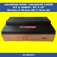 Aquarium Hood (3 feet x 18 inch / 36" x 18") Plastic Cover Aquarium Tank Brand Payung