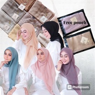 Hijab Segiempat Paris Azara Premium /Kerudung S4 Voal Harian Logo AZ Free Pouch