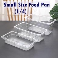 Plastic Small Size Food Pan (1/4) / Tray / Cover / Bekas Makanan Lauk / Tray Makanan / Buffet Plasti