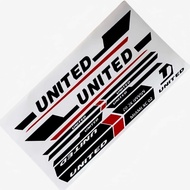 Stiker Sticker Sepeda United Miami Hitam