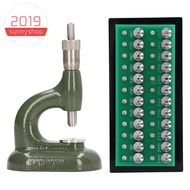 Watch Repair Tool Watch Press Set Watch Back Case Closer Watchmaker Jewelling Tool Aluminum Alloy Green with 48Pcs Dies