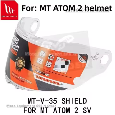 MT ATOM 2 SV Helmet Lens Original HD Transparent MT-V-35 flip up Helmet Accessories Helmet Base