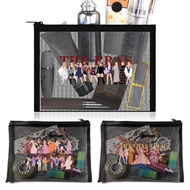 Makeup Bag Mesh Makeup Travel Zip Pouch Cosmetic Wallet Bag Nylon Portable Transparent Grid Mesh Pen