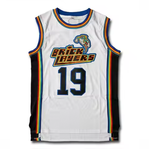 Aaliyah19# Brick Layers CAMBRIDGE 3 White Basketball Jersey Suit Clothes Halloween Cosplay Jersey Sh