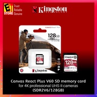 Kingston Canvas React Plus V60 SD memory card - 128GB/256GB/512GB