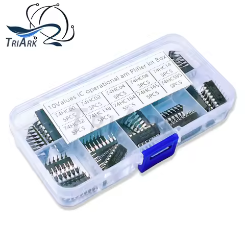 50PCS/lot Electronic Component Assortment Kit 74HC00 74HC02 74HC04 74HC08 74HC14 74HC32 74HC138 74HC