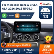 8+256G Android 13 Head Unit Screen For Mercedes Benz A B CLA GLA Class W246 2016-2018 NTG 5.0 Wirele