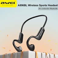 Awei A896BL Air-conduction Sports Headset Wireless Bluetooth Earphone In-Ear Waterproof Neckband with Mic Type-C Headphones