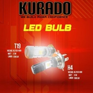 KURADO T19 / H4 LED HEAD LAMP FRONT BULB HONDA YAMAHA Y15ZR LC135 SRL115 W125 Y110 Y125 SRL WAVE UMA