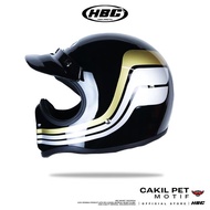 HBC Cakil Pet LIVE TO RACE Helmet Retro Full Face Helmet SNI