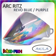 AKILA SIANG MALAM VISOR FOR  RITZ AR4 | AR1 | DRAGON | MODERN | 2TONE (REVO BLUE / PURPLE)