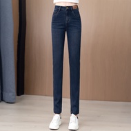 XIANGHOUMINCHU | กางเกงยีนส์ดินสอแบบเทอร์มอล Flannel