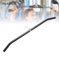 rockible Black Home Gym Straight Bar 83cm Steel Pipe Pulley Bar Grip Handle for Strength Training Eq