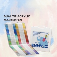 ENMY Acrylic Marker Pen Set Quick-drying Waterproof Dual Tip 80 Color