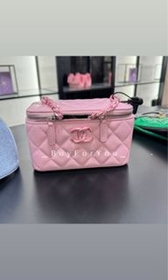 24春夏 Chanel Pink Vanity Case Bag 粉紅色長盒子