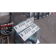 NEW font MOTORCYCLE NUMBER PLATE