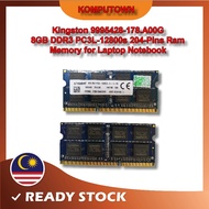 Kingston 8GB DDR3L 1600MHz CL11 2Rx8 204P SoDIMM Laptop RAM (PC3L-12800S KN2M64-ETBS)