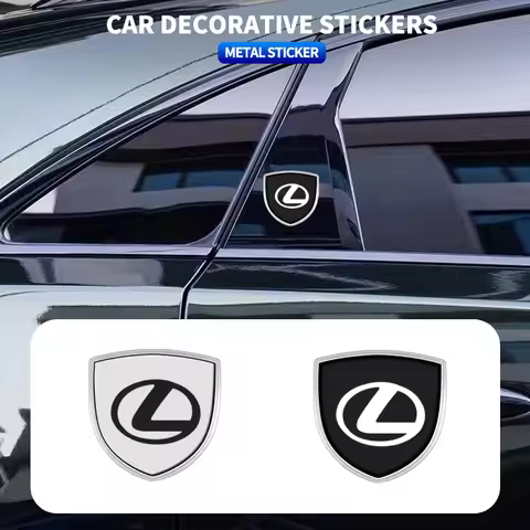 1/2pcs 3D Metal Car Styling Shield Emblem Badge Stickers For Lexus F-SPORT ES RX NX LS UX LM LX GX L