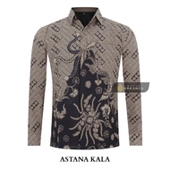 KEMEJA Original Batik Shirt With ASTANA Motif KALA Men's Batik Shirt For Men, Slimfit, Full Lapis, Long Sleeve, Long Sleeve