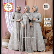 KIENKA DRESS BY AMA NAJWA/ DRESS BROKLAT TILE FULL FURING PAYET/ GAMIS BROKLAT JUMBO BEST SELLER/ GA