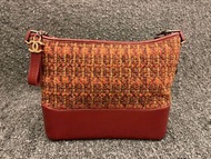 Chanel red tweed gabrielle bag