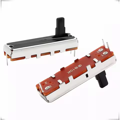 2PCS 35mm B10K B20K B50K B100K Single Channel Linear Slide Potentiometer 3-Pin Audio Fader with 10mm