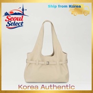 【Alice Martha】 Loren Eco Leather Shoulder Tote Bag Belt Detail Korean Fashion Women