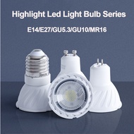 Super Bright LED Spotlight E27 E14 GU10 MR16 GU5.3 6W LED Bulb 220V 12V 24V for Home Lighting