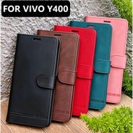 SUNCASE VIVO Y400 flip wallet casing photo holder, thick, smooth material, can be used as a sticker