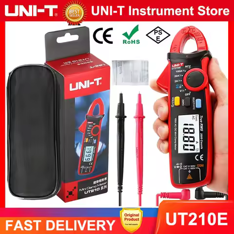 UNI-T UT210E UT210D Mini Digital AC DC Current Clamp Meter True RMS Pliers Ammeter Voltage Tester Fr