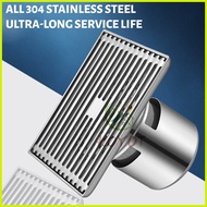 ∏ ◄ ◵ KOYOT 304 Stainless Steel Rectangular 4-24 Inches Floor Drain Strainer Drainer Thickening Ant