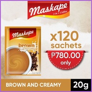 ◬ ◎ ☢ Maskape Brown And Creamy 3 In 1 Coffee 20g (120 pcs)