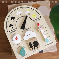 Children's Toys Wooden Weather Station Learning Observation Table Weather Knowledge Practice Early E