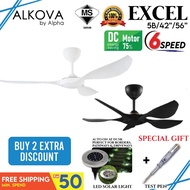 ALKOVA (ALPHA) EXCEL 3B/56" & 5B/42" DC REMOTE CONTROL CEILING FAN + FREE GIFT