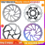 BUCKLOS 160/180/203mm Bicycle Disc Rotor Centerline/G3/HS1/Floating Disc Brake Rotor Mountain Bike R