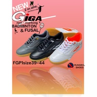 Giga Badminton & Fusal Shoes Special Sole Non-Slip Markingm Makes The Stability And Adhesion Of The 