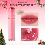 Romand Juicy Lasting Lip Tint 20 JUJU FIG, Jelly-Like Dewy Shine, Glass-Like Glossy, Non-Sticky, Lay