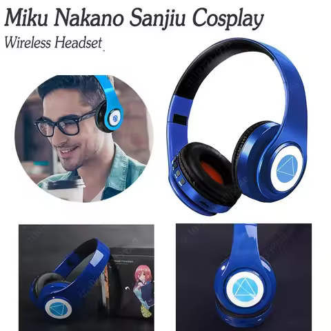 Miku Nakano Sanjiu Cosplay Wireless Bluetooth-compatible Headset 5.0 Over-ear Stereo Anime Headphone