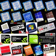 Metal Sticker Original core 8th Generation core i5 i7 Xeon Computer 8th Generation cpu Notebook win10 Label Sticker