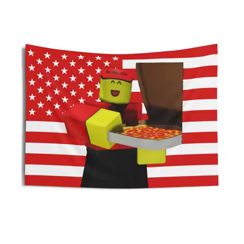 Elliot Pizza Delivery Indoor Wall Tapestry - American Flag Forsaken Decor, Home Decoration, Dorm Roo
