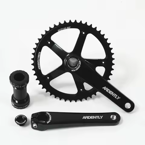 Ardently Hollowtech Crankset, Fixie Crank, Single Speed, Fixed Gear Bike,Track Bicycle Chainwheel, 4