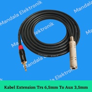 kabel extension sambungan jack akai 6,5mm stereo to aux 3,5mm stereo 2 meter