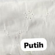 Kain Katun Bordir Bahan Mukena Premium Meteran
