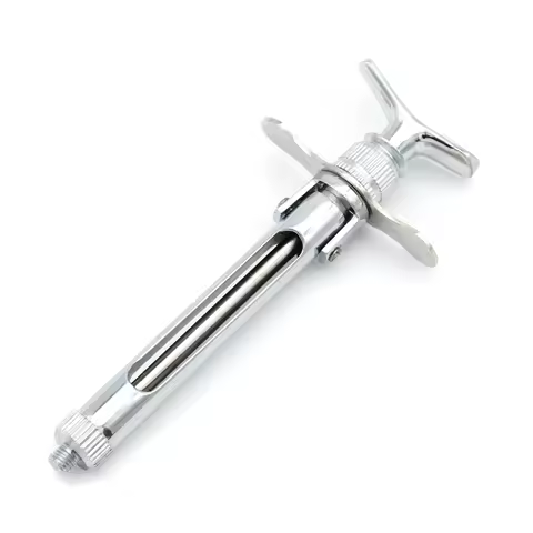 1Pc Dental Gun Syringe Stainless steel Quantitative Press Type Syringe Dental Surgical Instrument 1.