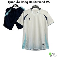 Strivend V5 Soccer Clothing White Blue Sesame Elastic Breathable, Good Elasticity for Training and C